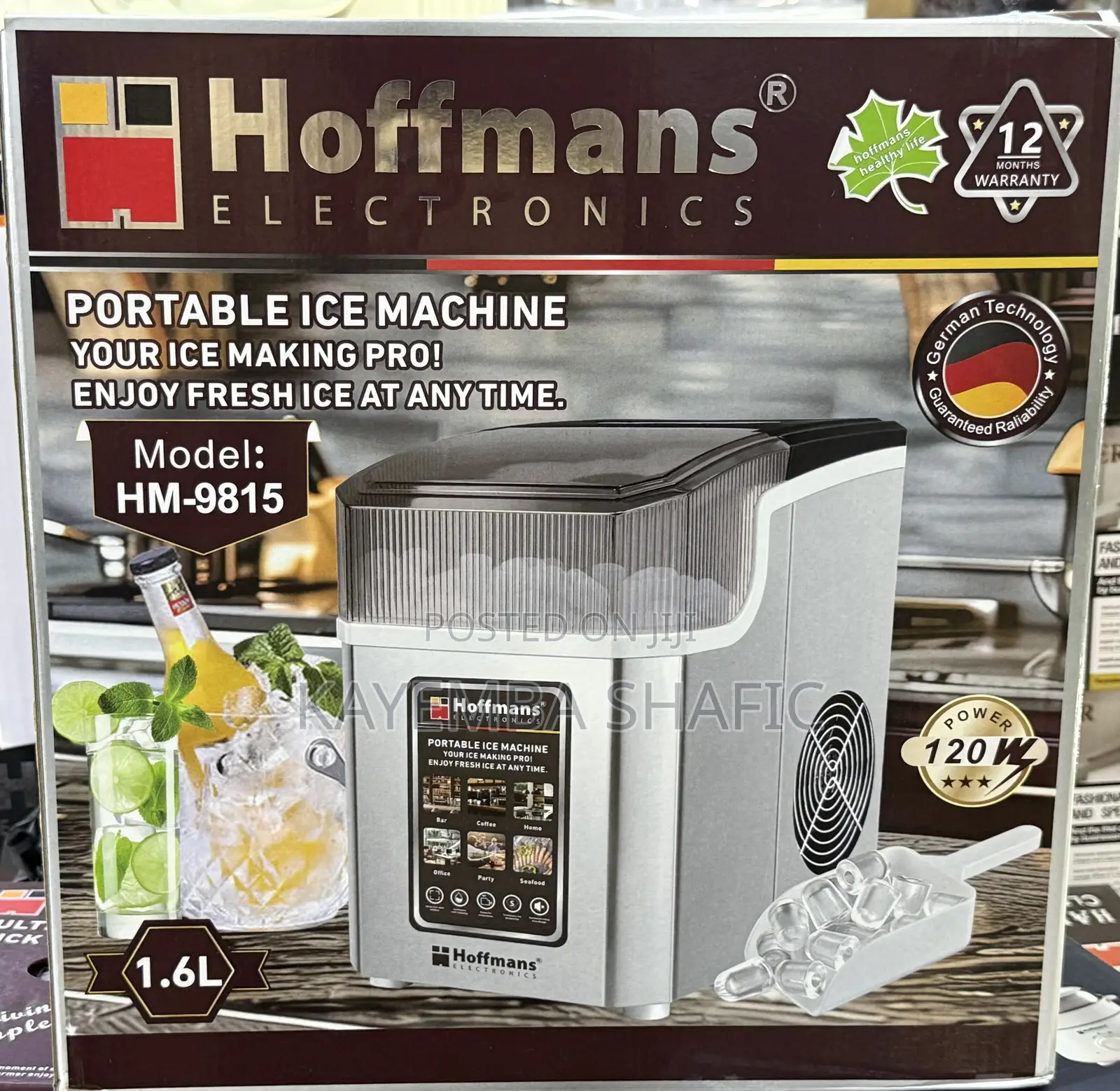 Hoffmans Electronics Portable Ice Machine 1.6L (HM-9815)