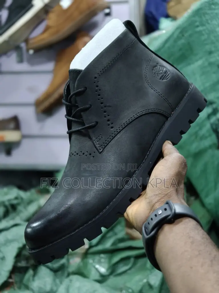 Timberland Black Leather Dress Casual Boots