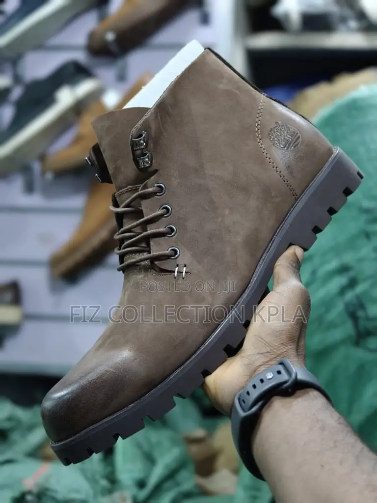 Timberland Brown Leather Lace-Up Casual Boots