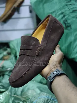 Tod’s Men’s Coffee Brown Suede Pebble Loafers