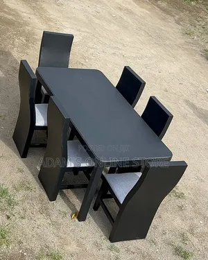 Black Dining Table for 6 Seater