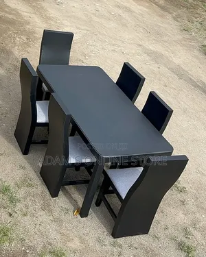 Black Dining Table for 6 Seater