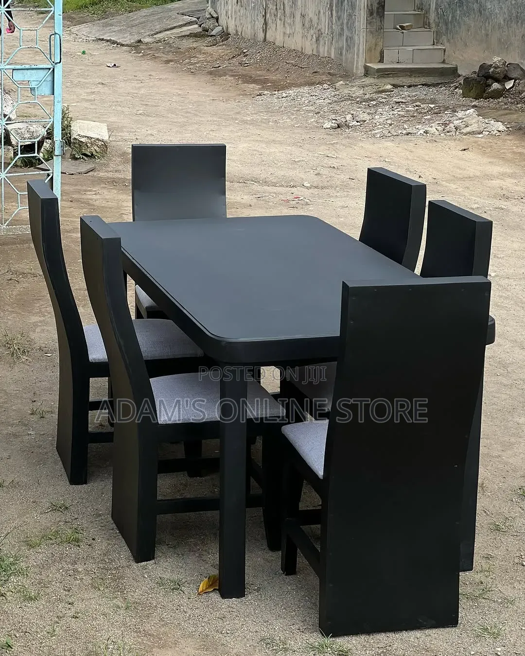 Black Dining Table for 6 Seater