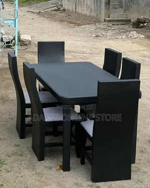 Black Dining Table for 6 Seater