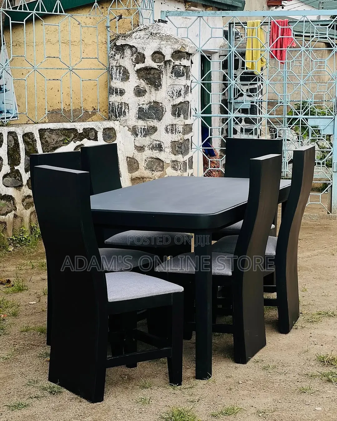 Black Dining Table for 6 Seater