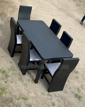 Black Dining Table for 6 Seater