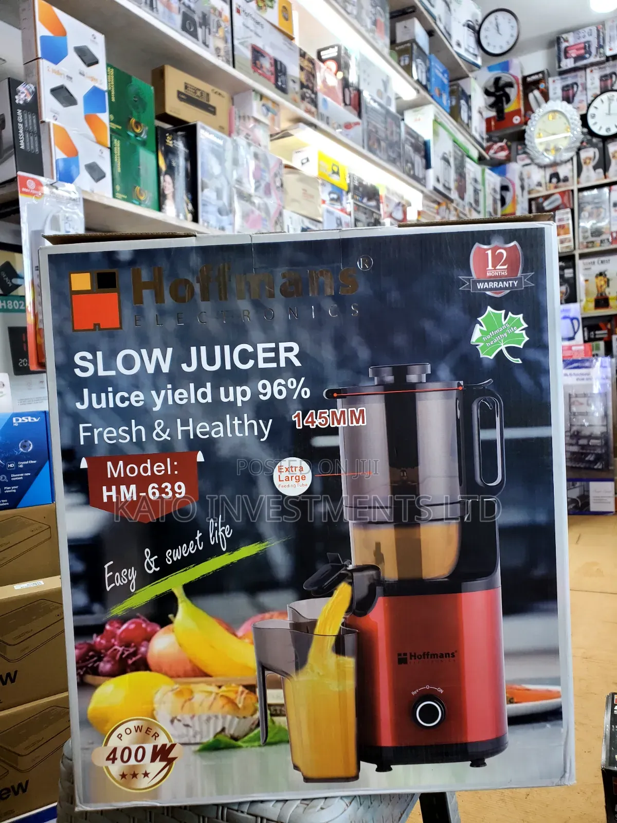 Hoffmans HM-639 Slow Juicer, a 400W Cold-Press Kitchen Appliance