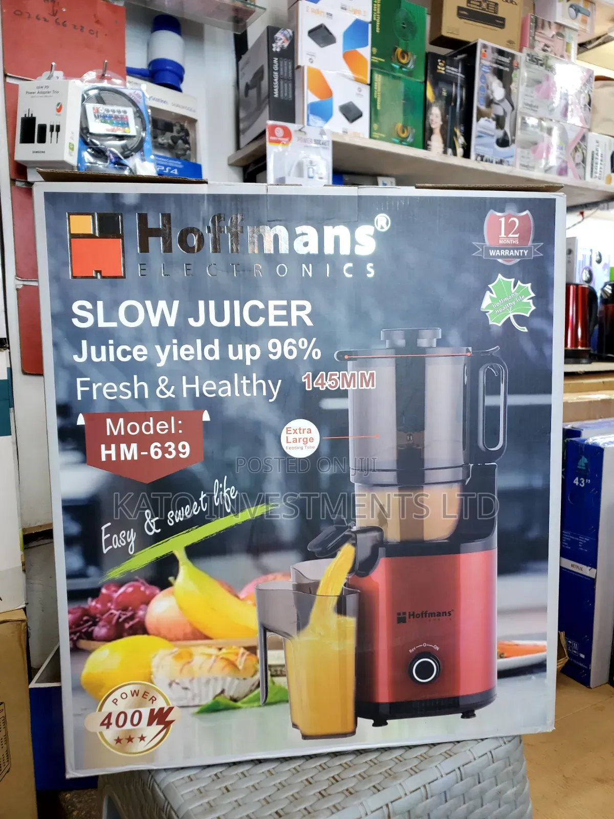 Hoffmans HM-639 Slow Juicer, a 400W Cold-Press Kitchen Appliance