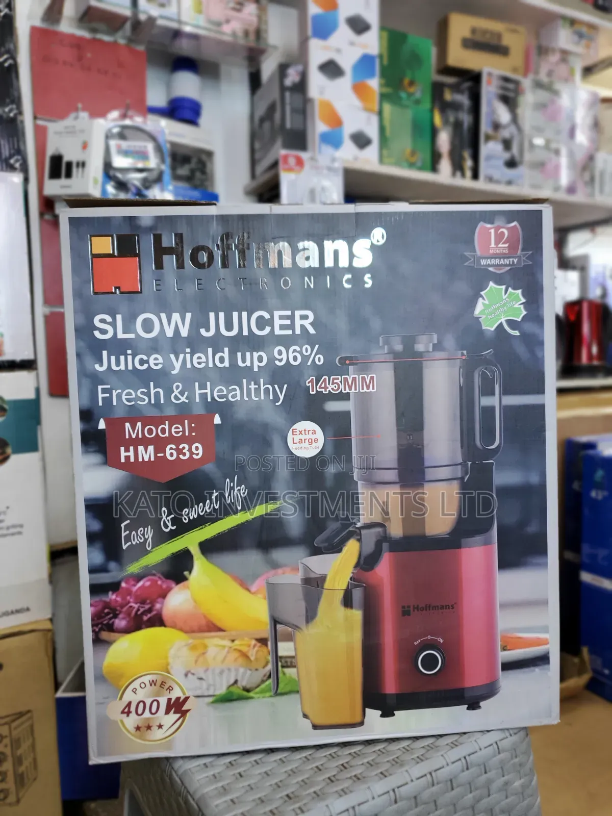 Hoffmans HM-639 Slow Juicer, a 400W Cold-Press Kitchen Appliance