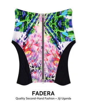Second-Hand Vibrant Abstract Print Top