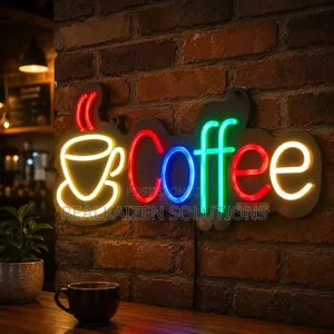VNDRA® Coffee Neon Sign LED Light Cup Wall Decor Board for Cafe