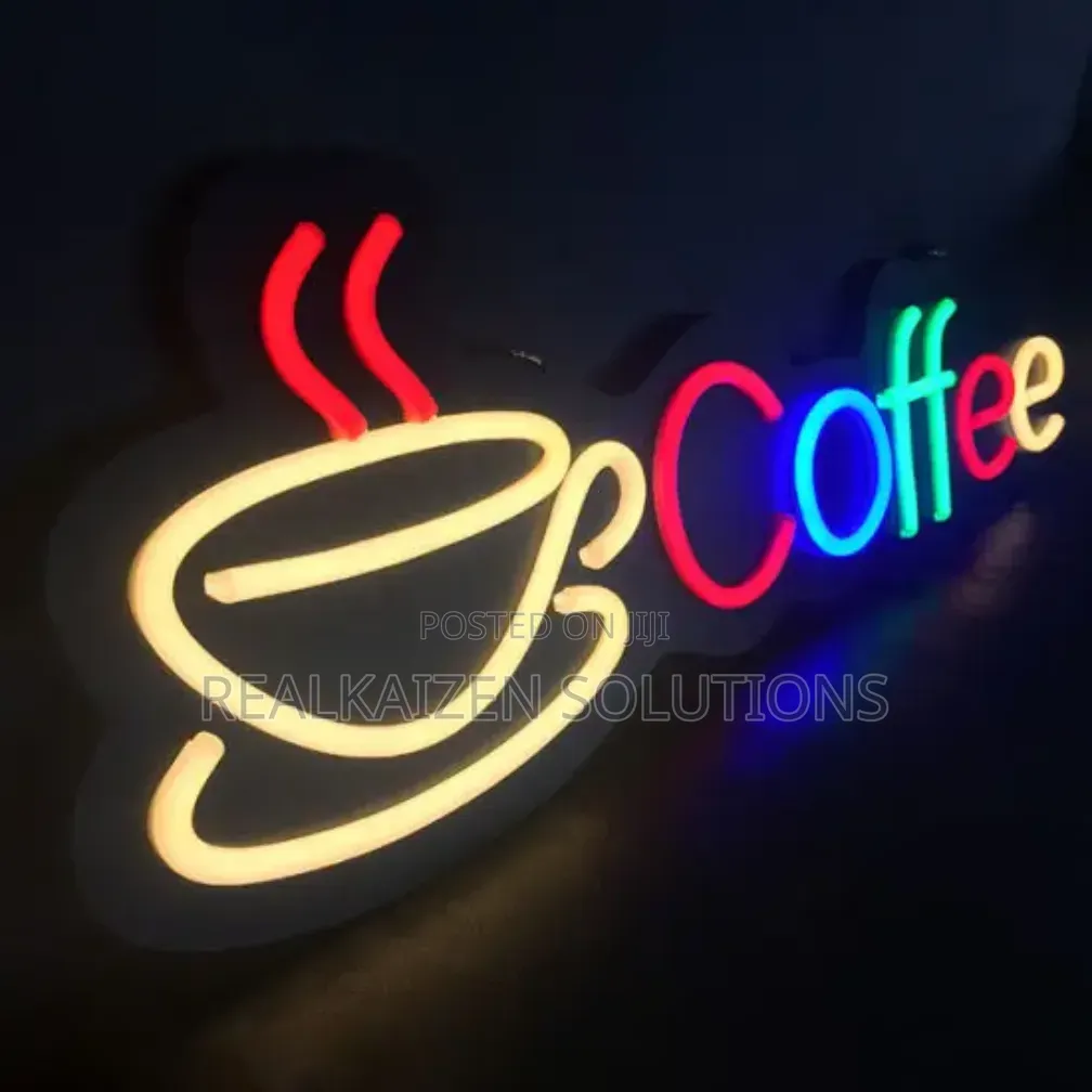 VNDRA® Coffee Neon Sign LED Light Cup Wall Decor Board for Cafe