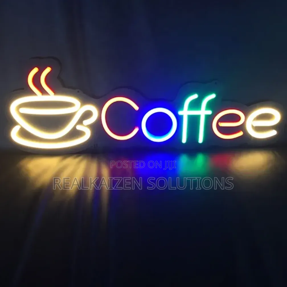 VNDRA® Coffee Neon Sign LED Light Cup Wall Decor Board for Cafe