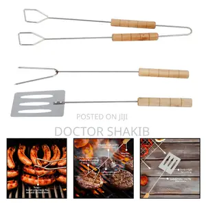 3-Piece Stainless Steel Barbecue Tool Set