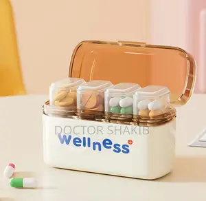 Portable Multi-Compartment Pill Organizer