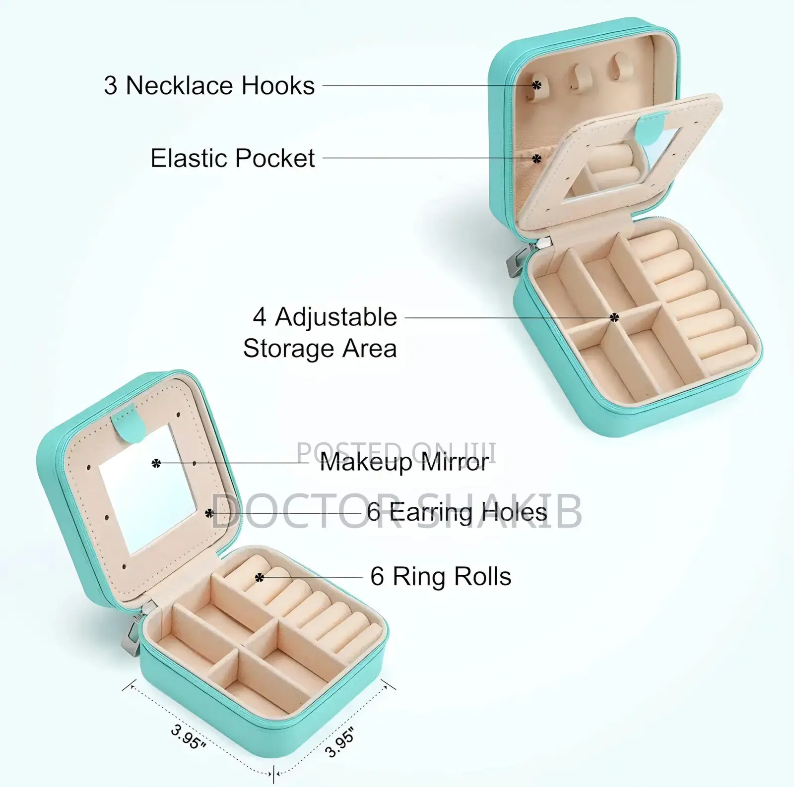 Mini Travel Jewelry Organizer Case