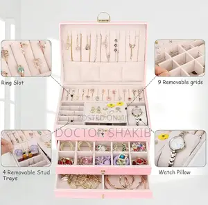 Three-Layer Jewelry Organizer Box