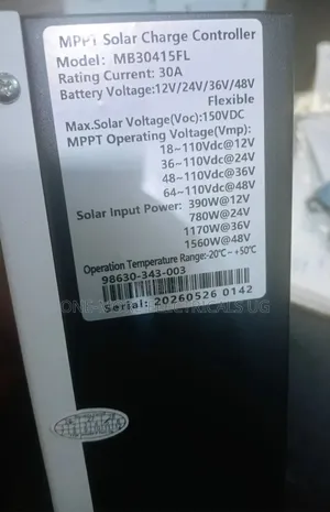 Wall Mounted MPPT Charge Controller 30a/12v,24v,36,48v