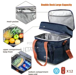 Dual-Compartment Insulated Lunch Bag