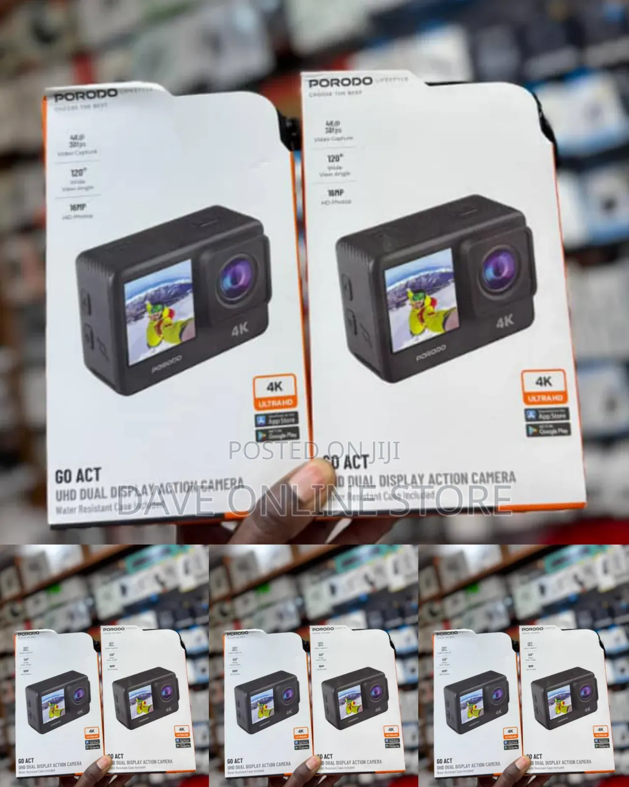 Porodo Go Act UHD Dual Display Action Camera.