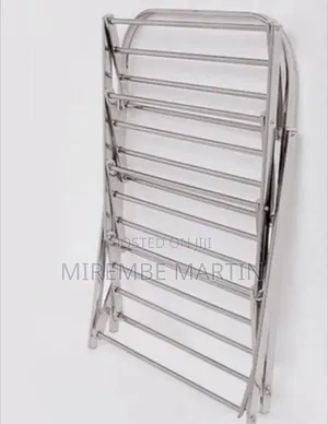 Modern 4-Tier Stainless Steel & Clear Acrylic Display Shelf