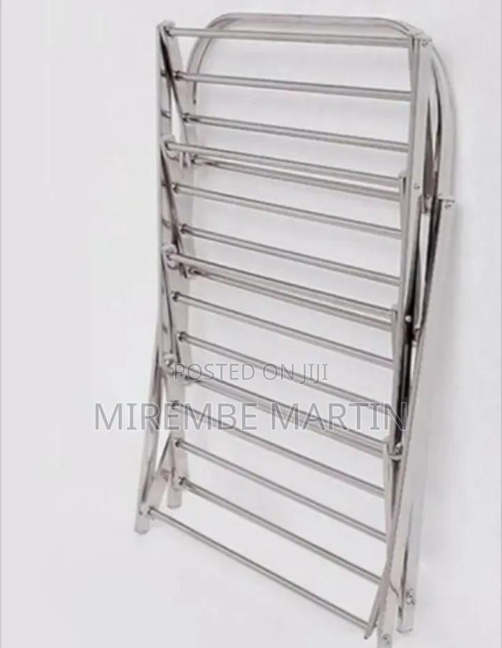 Modern 4-Tier Stainless Steel & Clear Acrylic Display Shelf