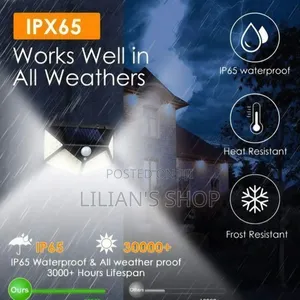 2pcs 100 LEDs Solar Outdoor Lights With Motion Sensor
