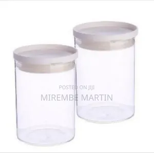 Two Modular Airtight Clear Plastic Food Storage Canisters (620ml)