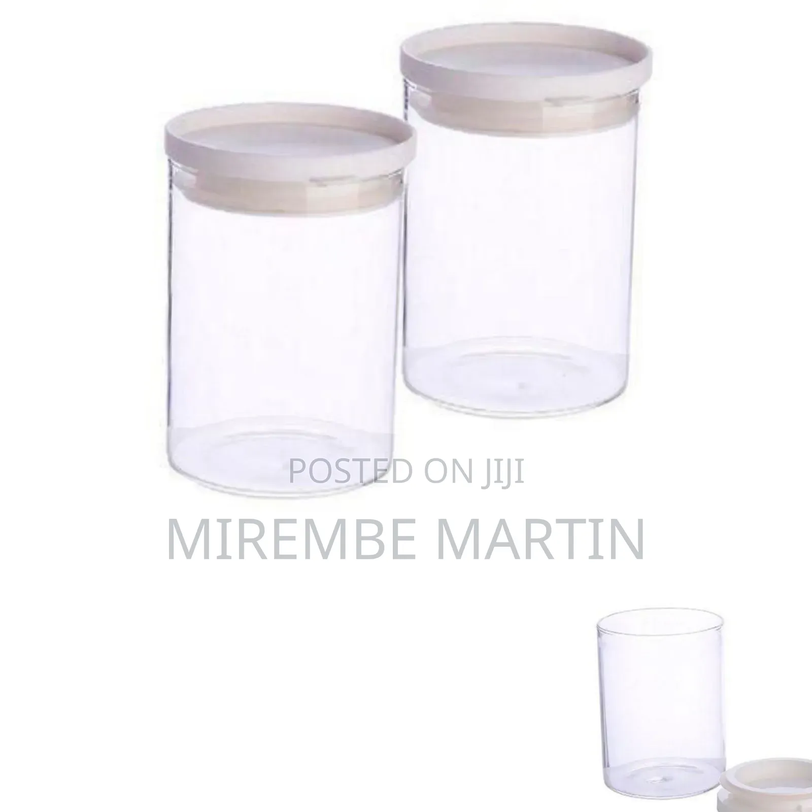 Two Modular Airtight Clear Plastic Food Storage Canisters (620ml)