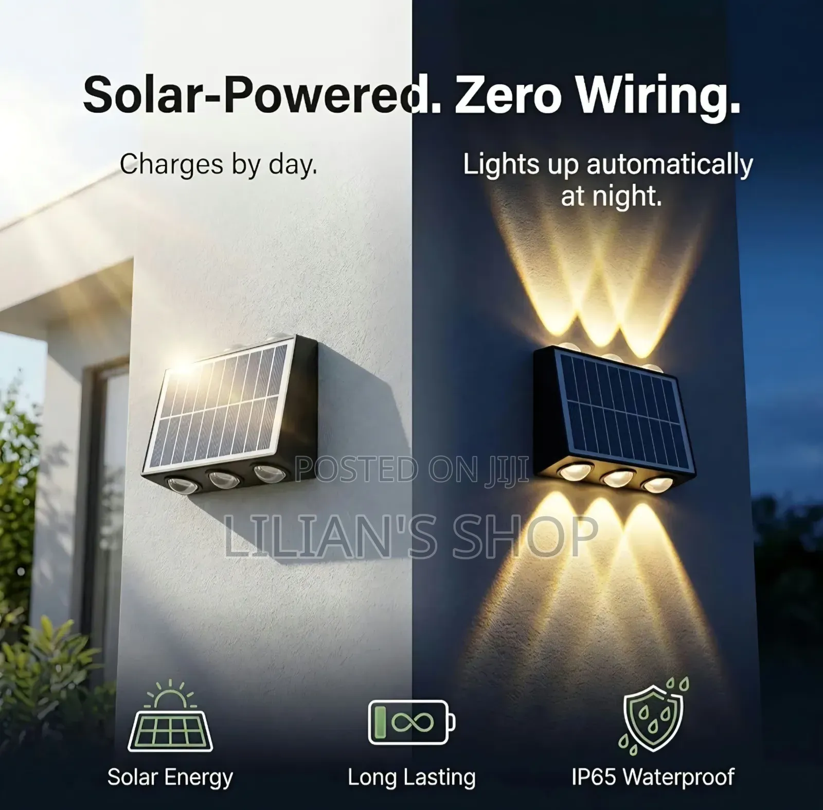 Solar Outdoor Up and Down Fence Light