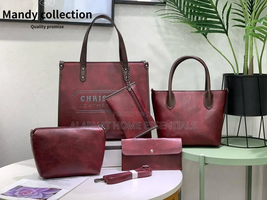 5-in-1 Christian Leatherware Matching Bag Set