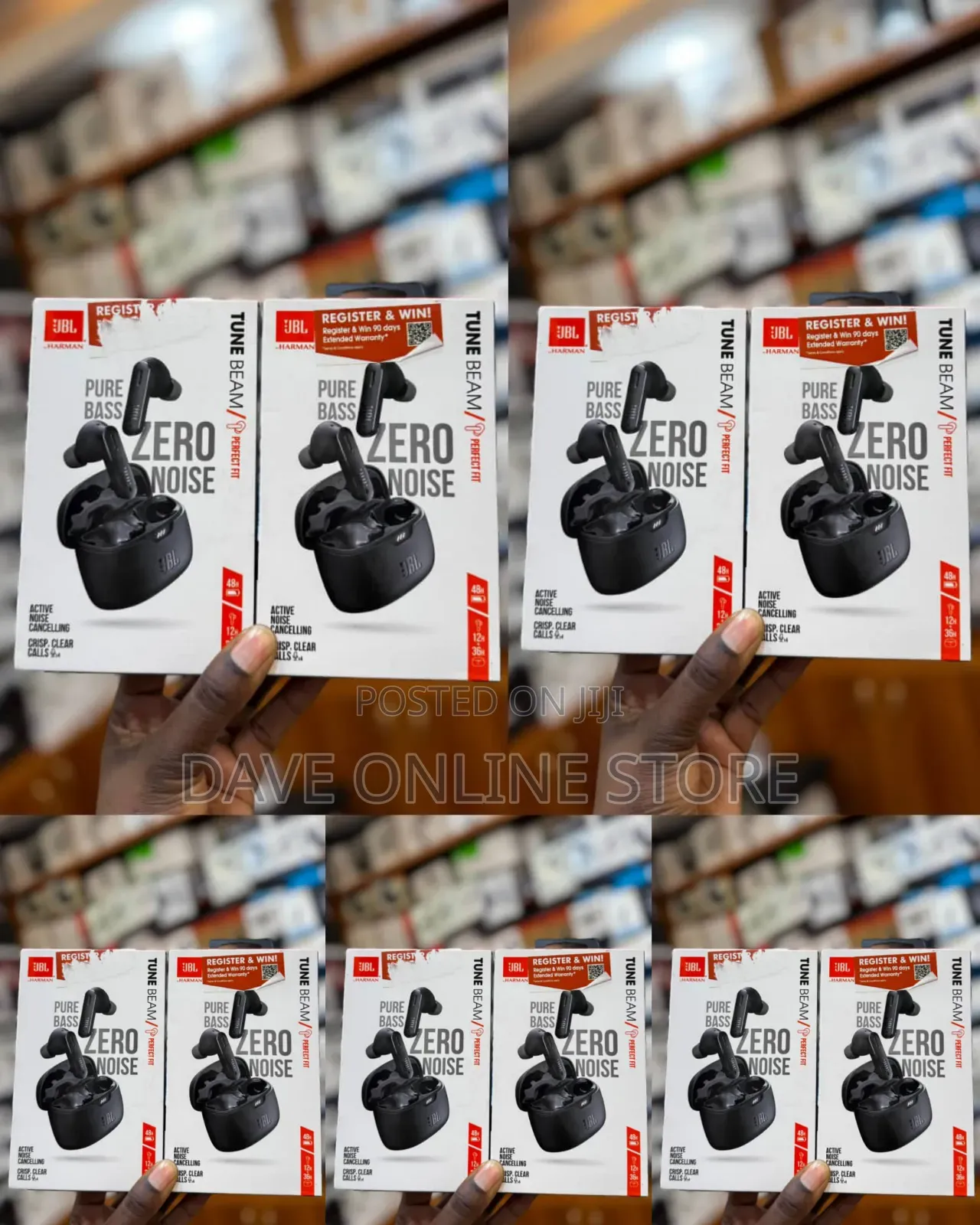 JBL Tune Beam True Wireless Noise-Cancelling Earbuds.