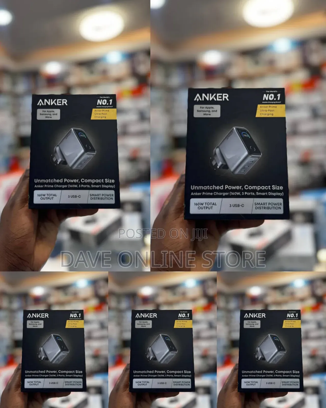Anker Prime Charger (160W, 3 Ports, Smart Display)