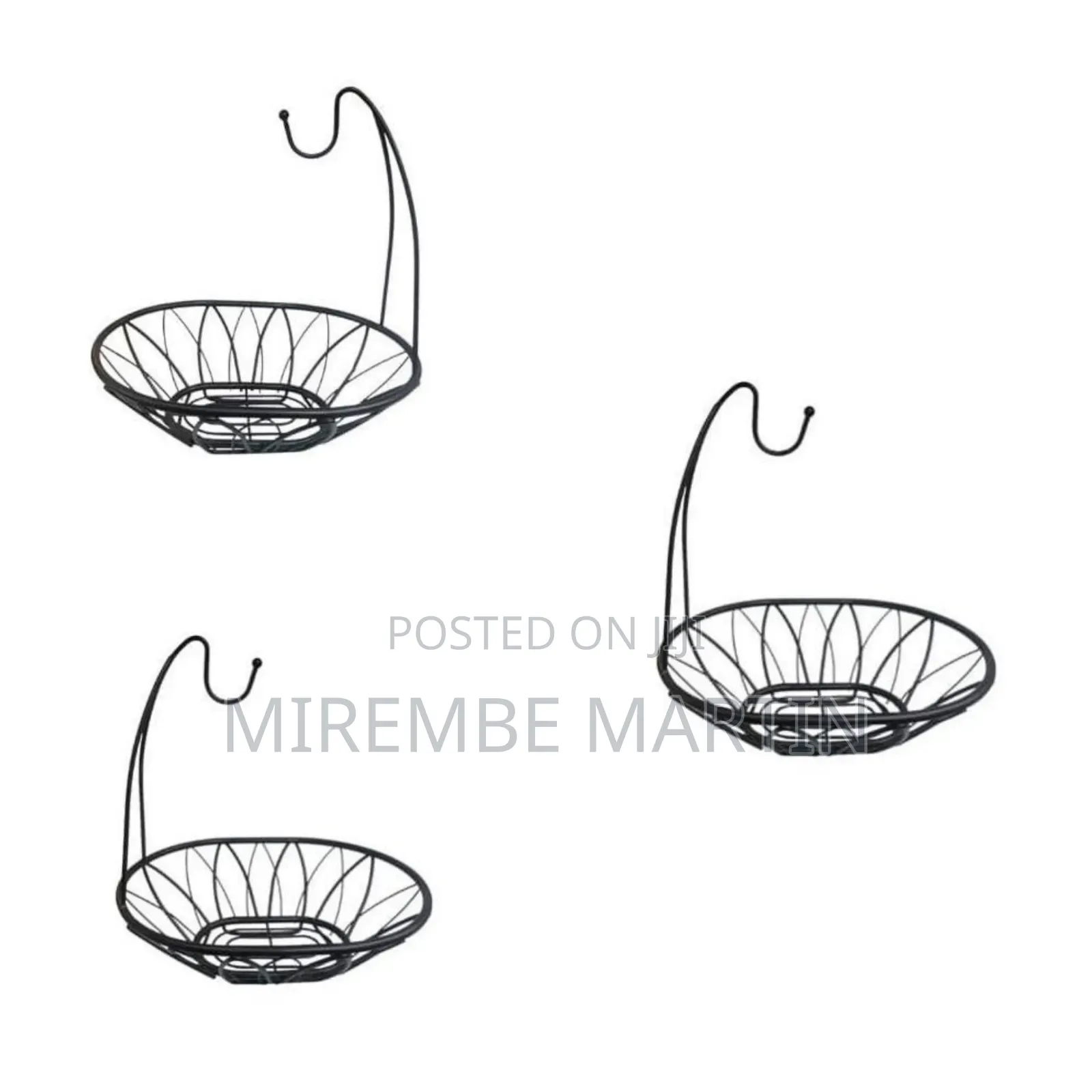 Ecorative Metal Fruit Basket With Banana Hanger