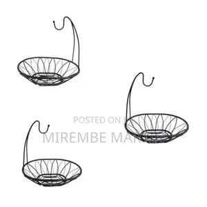 Ecorative Metal Fruit Basket With Banana Hanger