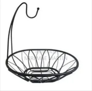 Ecorative Metal Fruit Basket With Banana Hanger