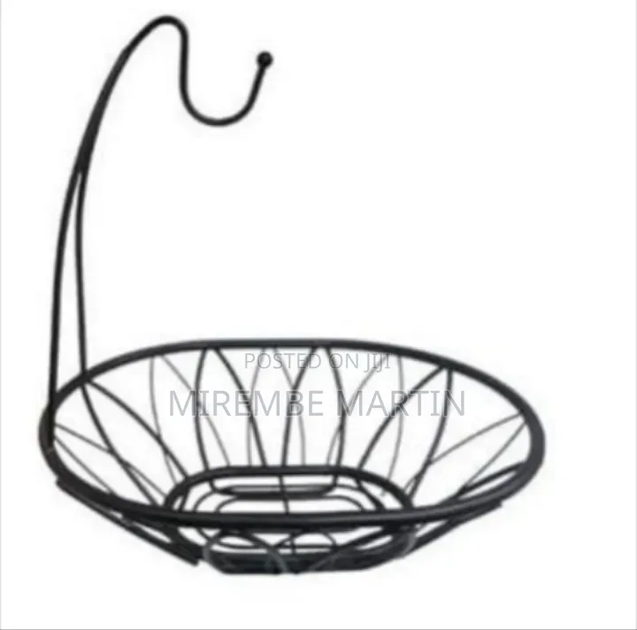 Ecorative Metal Fruit Basket With Banana Hanger