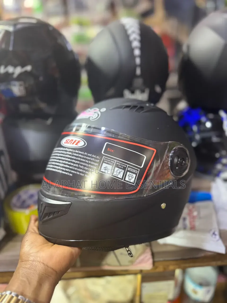 Black Full-Face Motorcycle Helmet