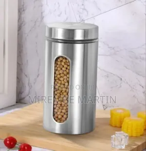 Stainless Steel Kitchen Canister Set With Viewing