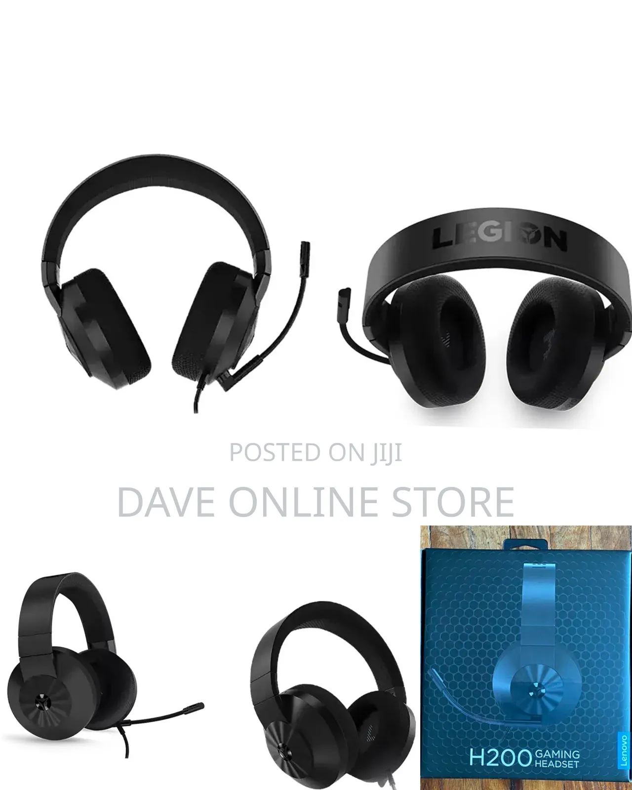 Lenovo Legion H200 Wired Gaming Headset in Black.