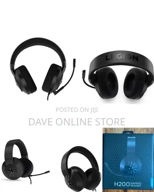 Lenovo Legion H200 Wired Gaming Headset in Black.