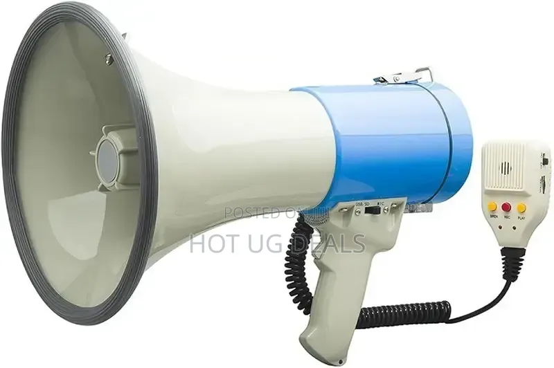 Professional 50W Handheld Megaphone With Detachable Microphone & Siren