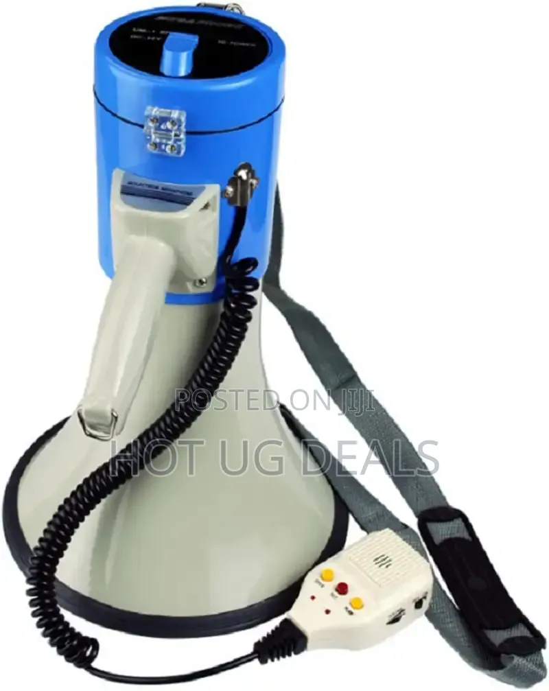 Professional 50W Handheld Megaphone With Detachable Microphone & Siren