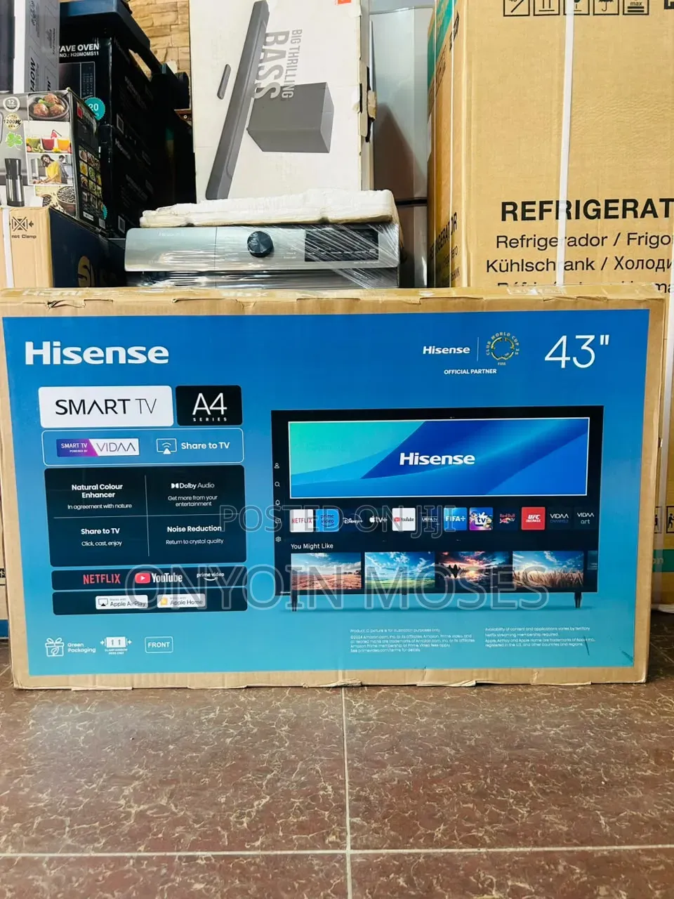 HISENSE 43 Inches A4 Smart Vidaa TV
