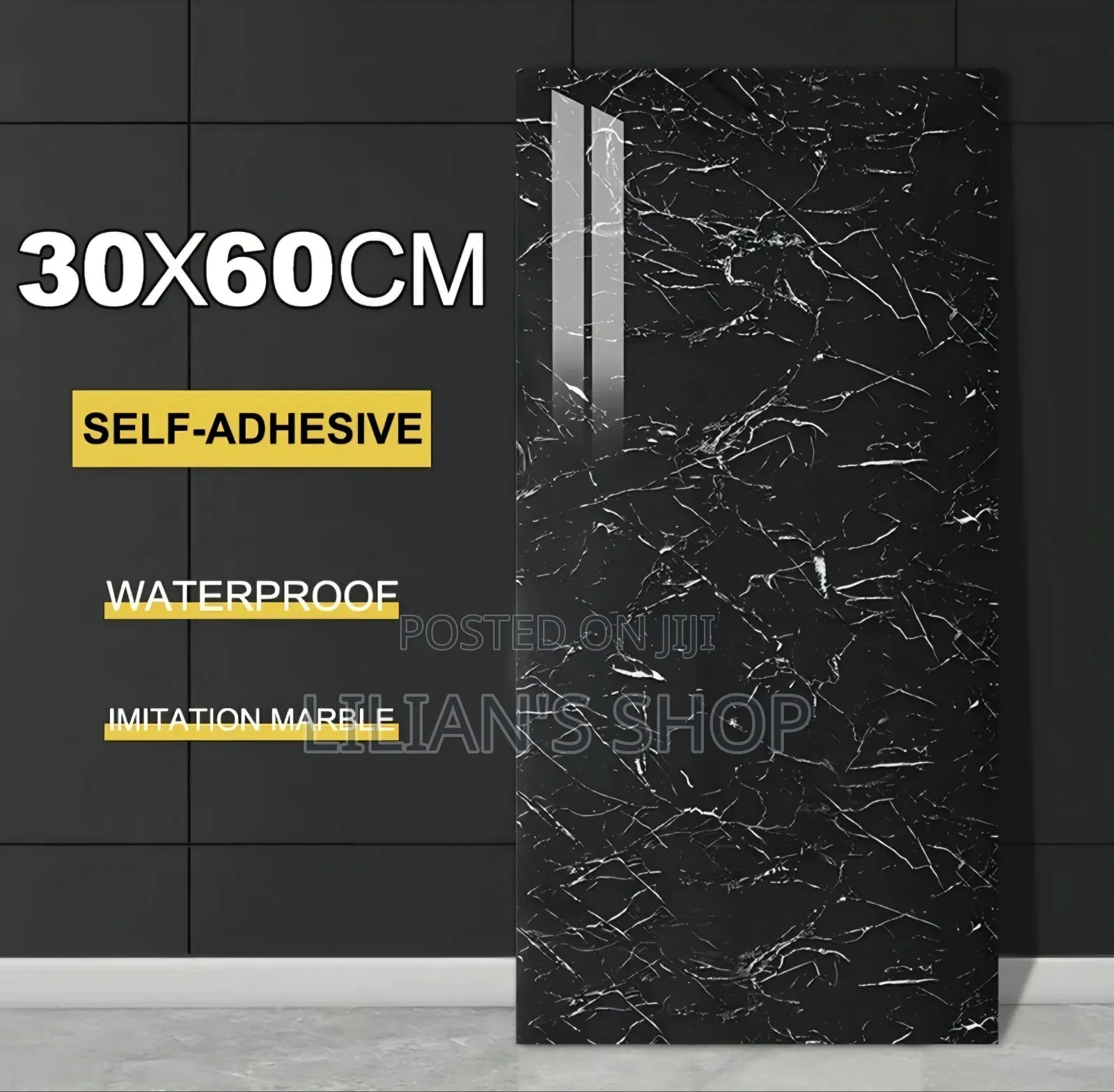 5pcs Marble Wallpaper PVC 3D  Self Adhesive Wall Sticker