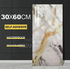 5pcs Marble Wallpaper PVC 3D  Self Adhesive Wall Sticker