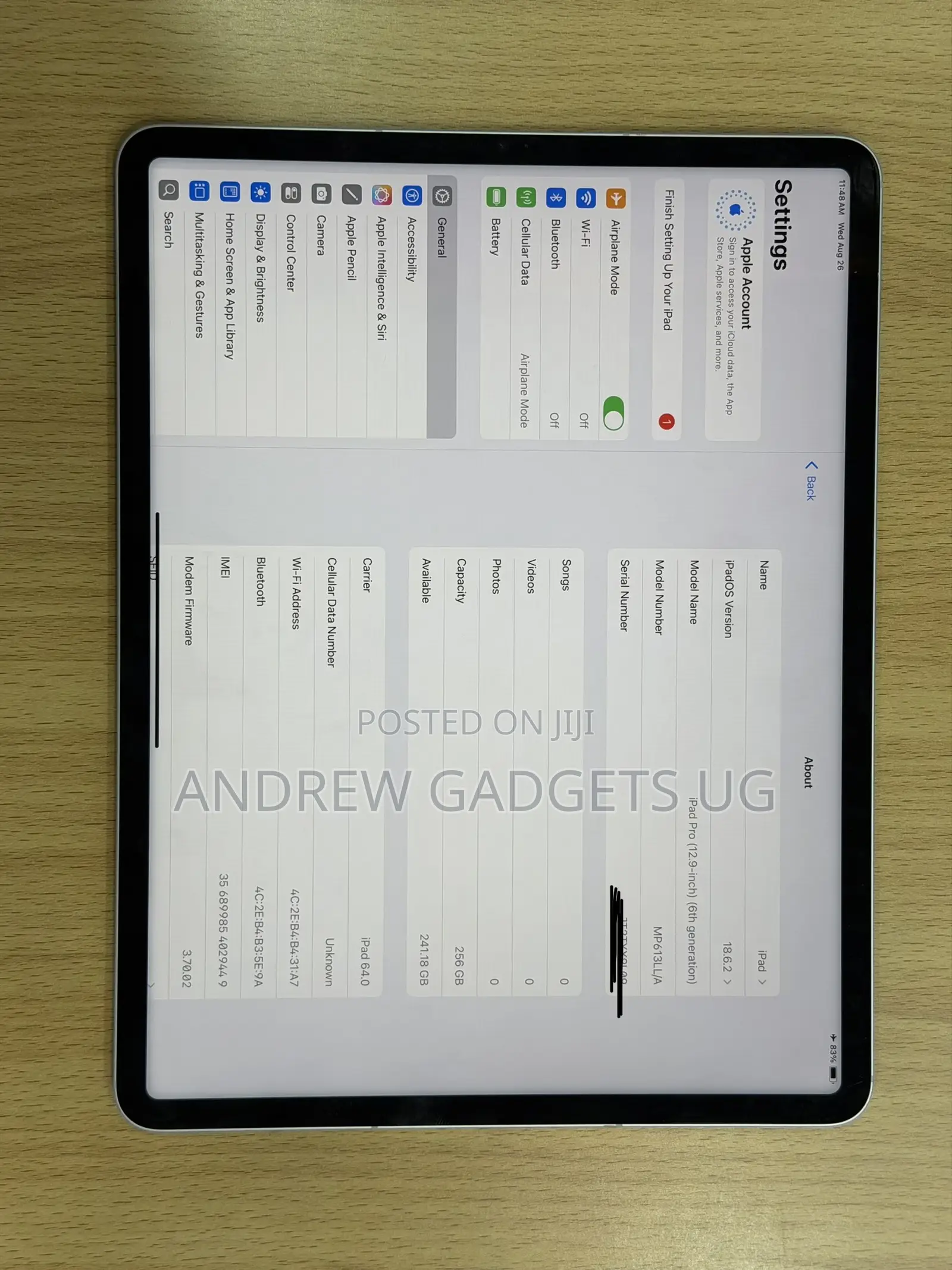 Apple iPad Pro 12.9 (2022) 256 GB Gray
