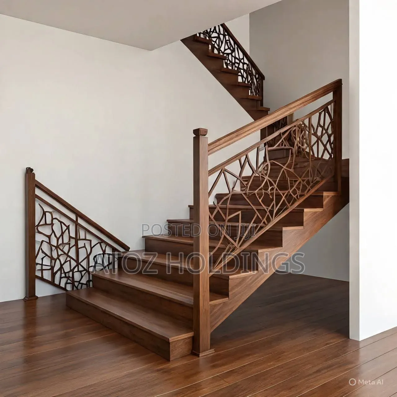 Wooden Stairs/Natural Wood Stairs Construction & Installation Setup