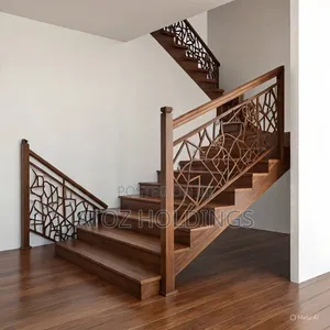 Wooden Stairs/Natural Wood Stairs Construction & Installation Setup