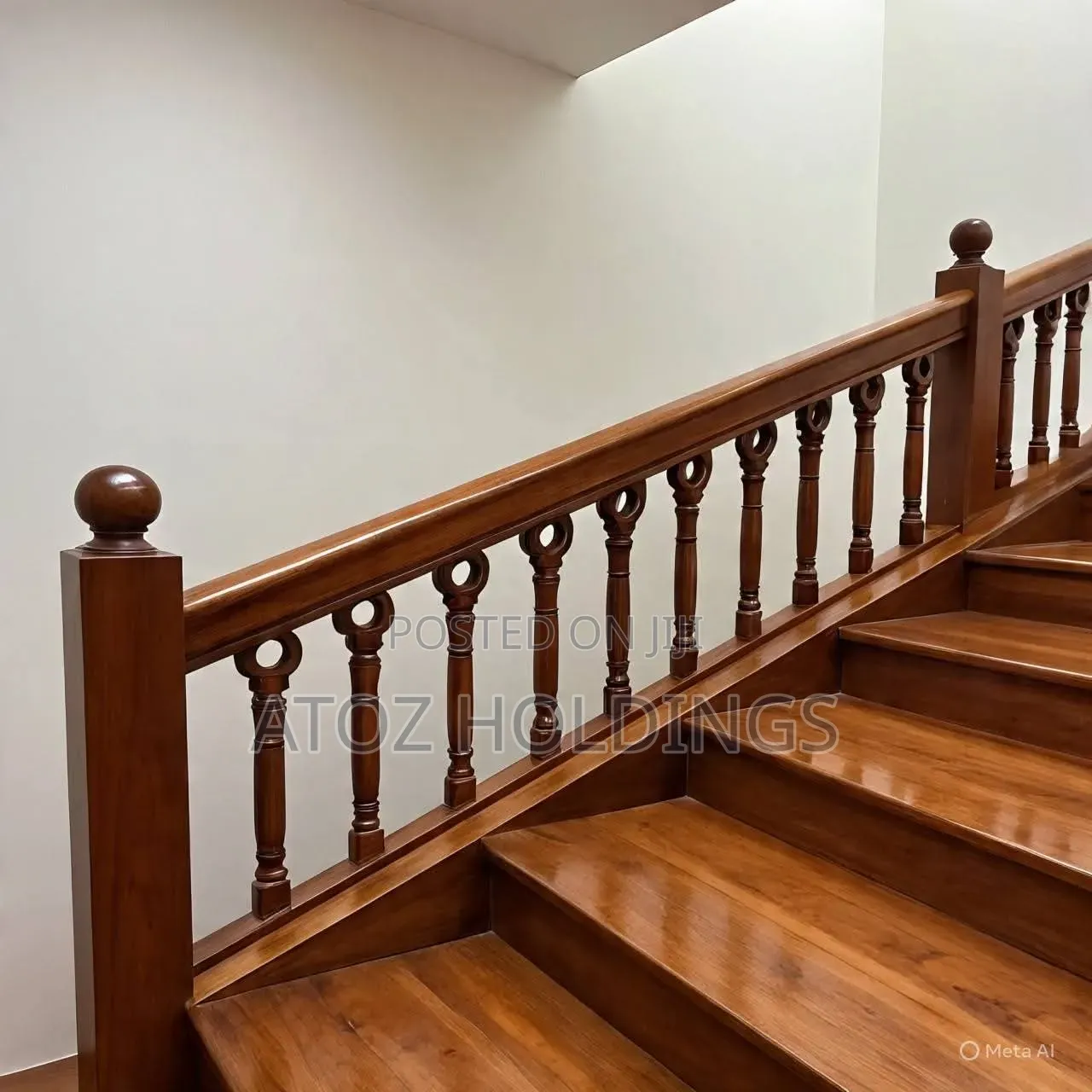 Wooden Stairs/Natural Wood Stairs Construction & Installation Setup